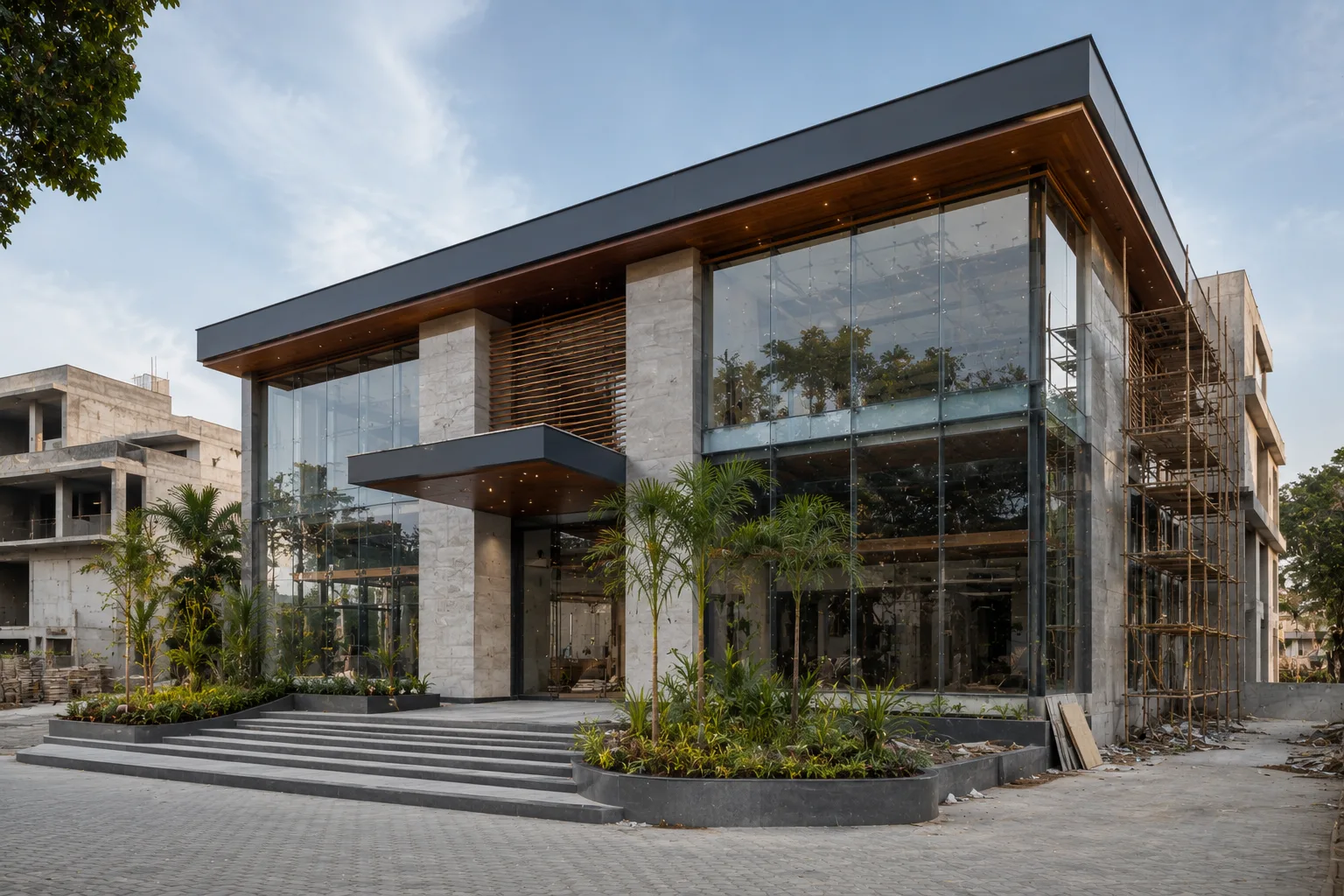 Commercial building construction in Gurgaon
