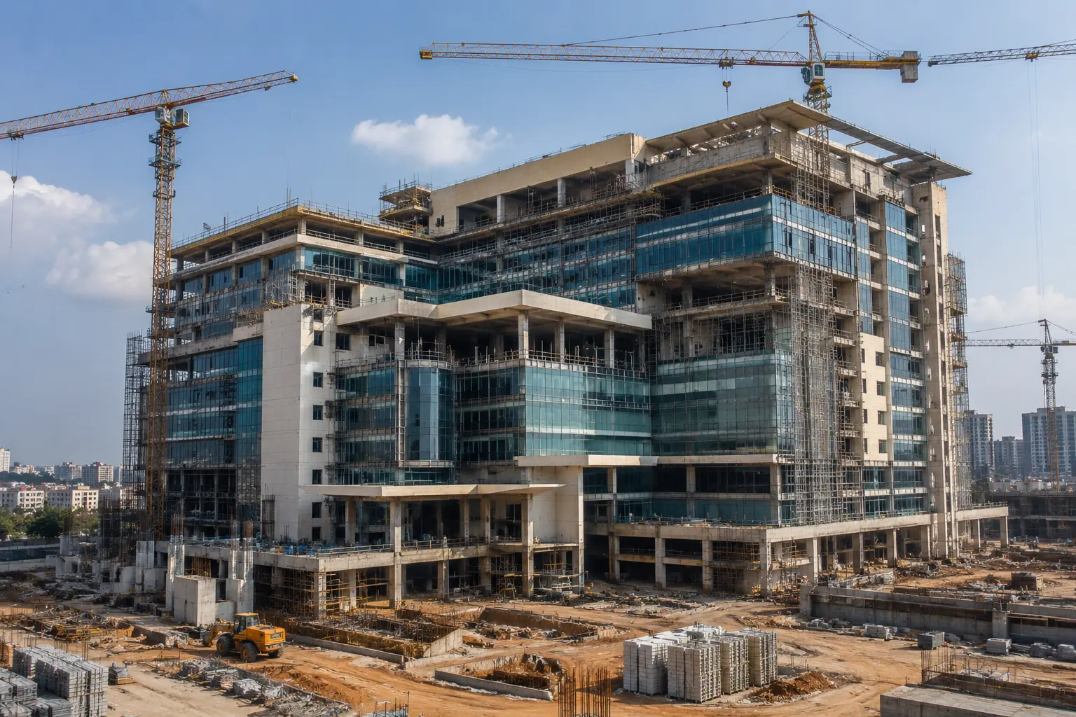 Hospital construction in Lucknow