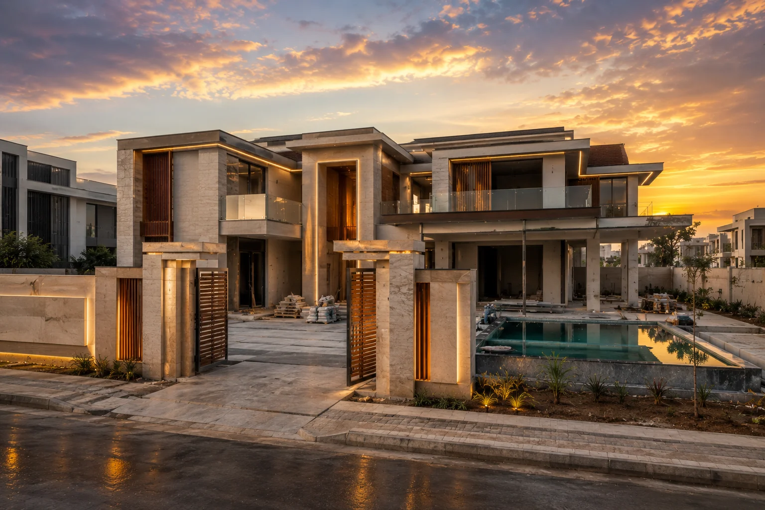 Luxury villa construction in Gurgaon